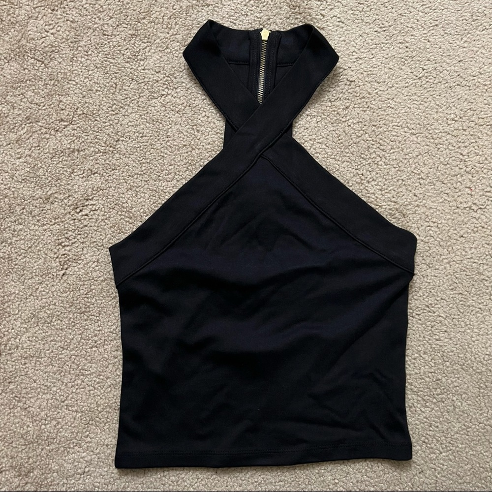 NWT H&M halter tank top XS zipper detail